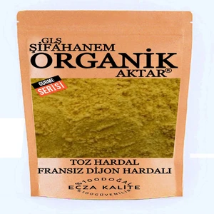 GLŞ Şifahanem Organik Aktar Sarı Hardal Toz 100 gr Fransız Dıjon Hardalı  Yağı Alınmamış