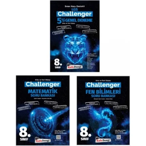 Kafa Dengi Yayınları 8.Sınıf Challenger Soru Bankası Seti ve Genel 5'li Deneme Set (3 Kitap)
