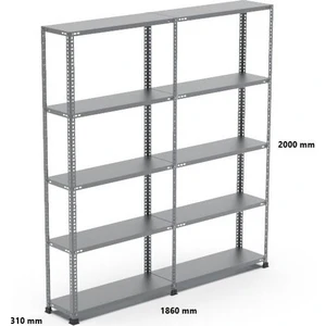 Uzman Grup Raf Sistemleri 5 Raflı 2 Metre 2 Blok 31 x 93 Çelik Depo Rafı