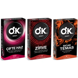 Prezervatif 3'lü Paket Çifte Haz - Sıcak Temas - Zirve