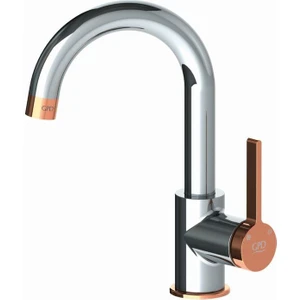 Gpd Gildo MTL165-K-R Tek Gövde Lavabo Bataryası Krom - Rose Gold