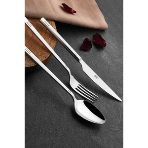 Duru 7 Parça Tek Kişilik Çatal Kaşık Bıçak Takımı 18/10 Paslanmaz Çelik