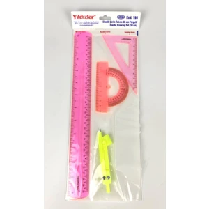 Elastik Çizim Seti 30 cm Pembe