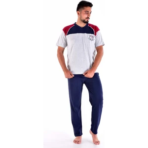 Erkek  865 Süprem Kısa Kol Pijama Takımı Gri