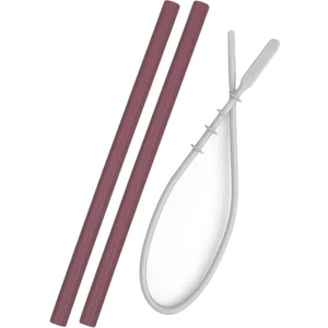 Oioi Silikon Pipet 2li ve Temizleme Fırçası Bordo