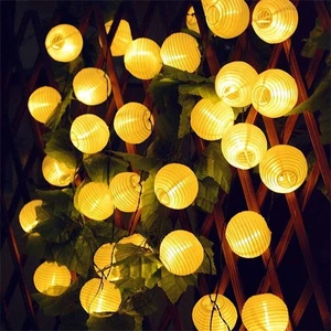 20 LED 3 M Güneş Enerjili Japon Feneri 8 Mod LED Bahçe Teras Balkon Ağaç Solar Aydınlatma