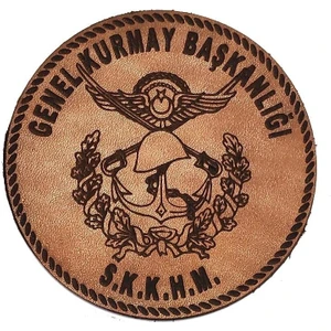 Seyhan Askeri Malzeme  Genel Kurmay Başkanlığı Deri Peç - Arma - Askeri Patch