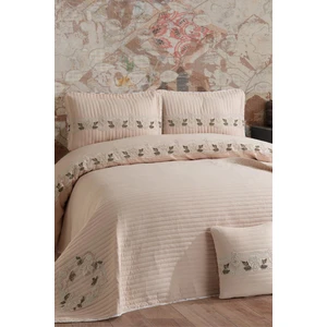 Evlen Home Collection Elfida Dantelli Çift Kişilik Yatak Örtüsü