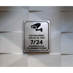 Deko Konsep Güvenlik Kamerası Uyarı Levhası