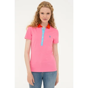 U.S. Polo Assn. Kadın Pembe Basic T-Shirt