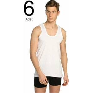 Bulut Fashion Tutku 0101 6'lı  100% Pamuk Erkek Penye Beyaz Atlet