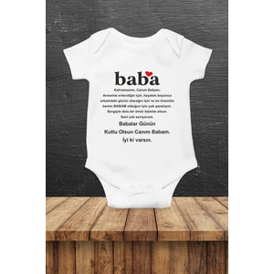 Canım Babam Baskılı Bebek Body & Zıbın
