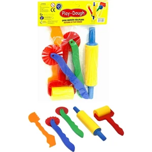 Play Dough Oyun Hamur Kalıbı Merdane Silindir Kesici 5 Parça 1 Paket