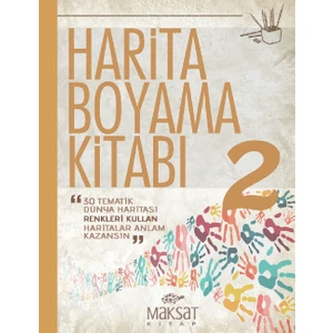 Maksat Kitap Harita Boyama Kitabı - Dünya 2