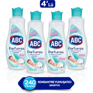 Abc Parfumia Sensitive Konsantre Yumuşatıcı 1440 ml 4'lü Set