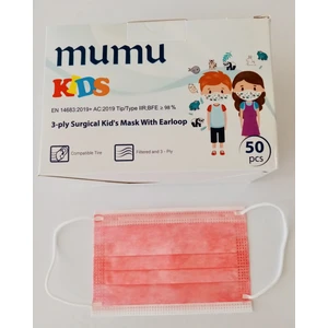 Pembe Kız Çocuk Maskesi 50'li