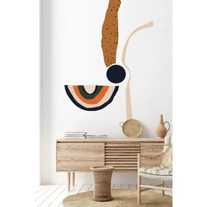 Bohem Tarzı Gökkuşağı ve Şekiller Soyut Sanat Özel Tasarım Duvar Sticker