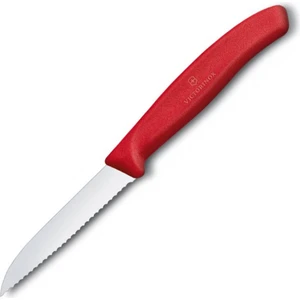 Soyma Bıçağı Tırtıklı Kırmızı 8cm  6.7431