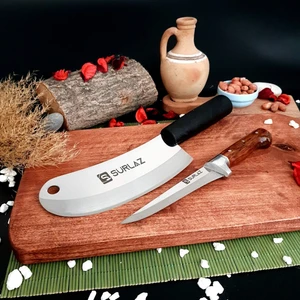 Satır Zırh Bıçak Seti Et Bıçağı 2 Parça Salata Bıçağı Et Sıyırma Bıçağı