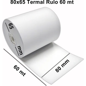 Rulo Merkezi Termal Adisyon Rulosu 80 mm x 60 mt 10'lu