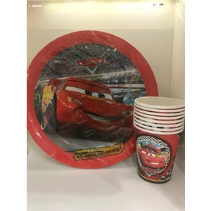 Parti Seza Cars Şimşek Mcqueen Tabak ve Bardak
