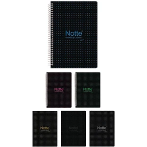 A4 Siyah 60 Sayfa Çizgili Spiralli Plastik Kapak Defter 60-476