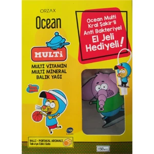 Ocean Multi Kral Şakir Ballı Portakal Aromalı 150 ml +  Anti Bakteriyel El Jeli Hediyeli 30 ml