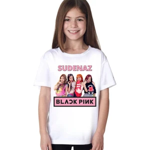 Hediye Center Blackpink Baskılı Kişiye Özel Isimli Çocuk Tişört D03