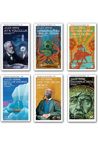 Iş Bankası Yayınları Klasikleri Jules Verne Set 6 Kitap