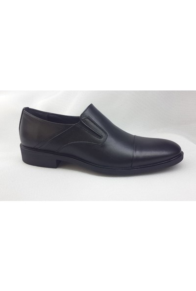 Nevzat Öge Nevzat Öğe Siyah Deri Iç ve Dış Yüzey Kauçuk Taban Erkek Klasik Ayakkabı
