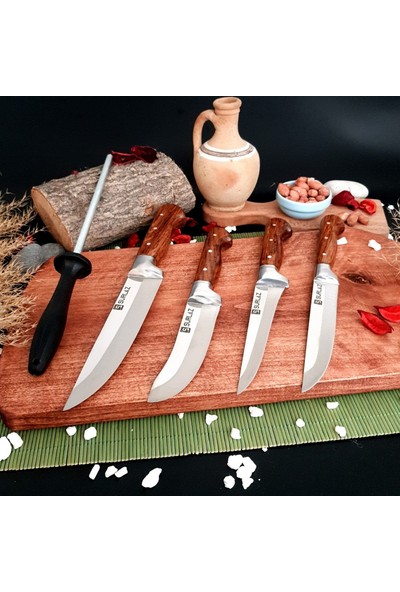 SürLaz Mutfak Bıçak Seti 5 Parça Et Bıçağı Kasap Bıçağı Sürmene