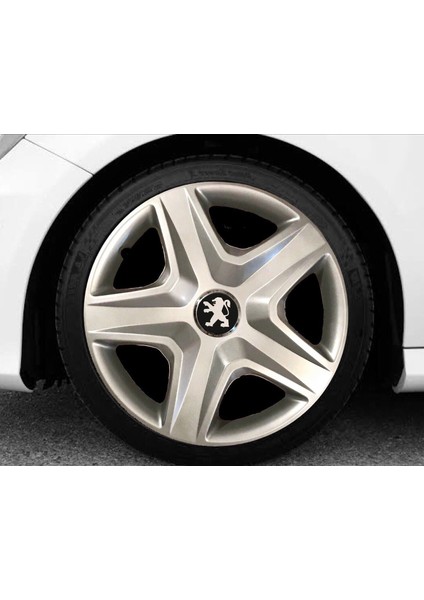 Peugeot 206 + 15'' Inç Gri 4'lü Set Jant Kapağı Çelik Jant Görünümlü