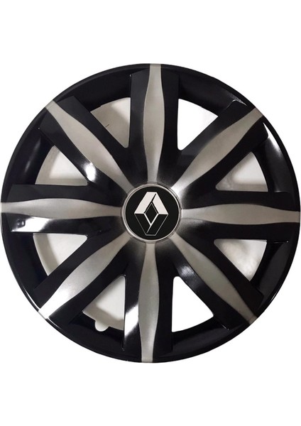 Renault Symbol 15'' Inç Gri - Siyah 4'lü Set Jant Kapağı