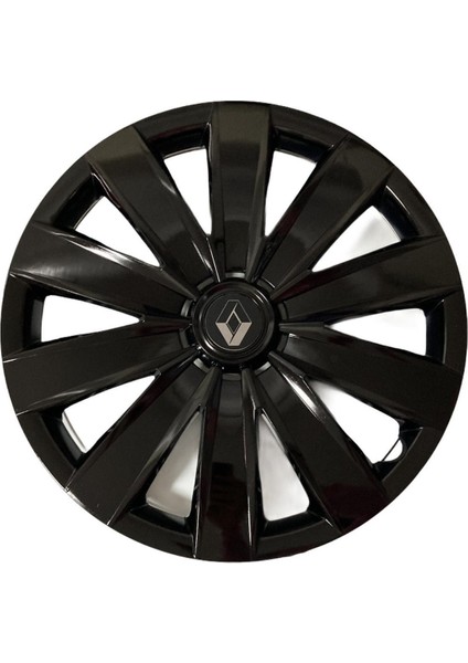 Renault Fluence 16'' Inç Piano Black 4'lü Set Jant Kapağı