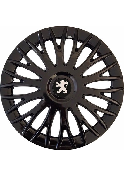 Peugeot 305 13'' Inç Piano Black Siyah 4'lü Set Jant Kapağı Çelik Jant Görünümlü