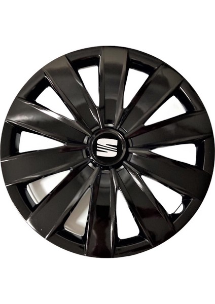 Seat Ibiza 15'' Inç Piano Black 4'lü Set Jant Kapağı Çelik Jant Görünümlü