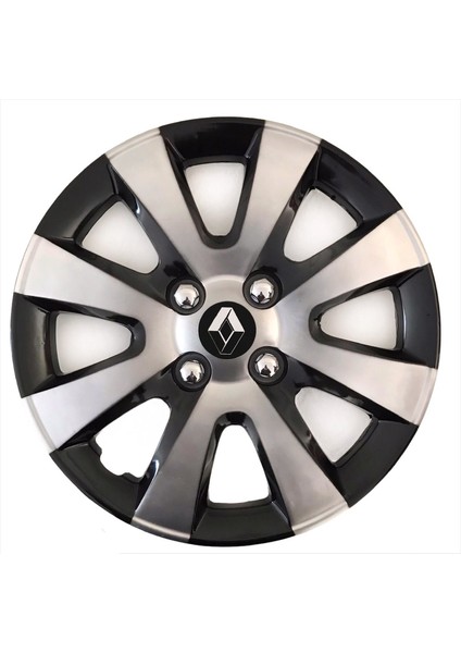 Renault Fluence 15'' Inç Gri - Siyah 4'lü Set Jant Kapağı