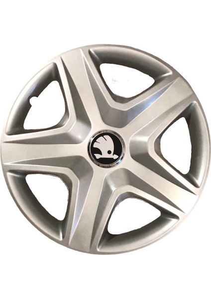Skoda Rapid 15'' Inç Gri 4'lü Set Jant Kapağı Çelik Jant Görünümlü