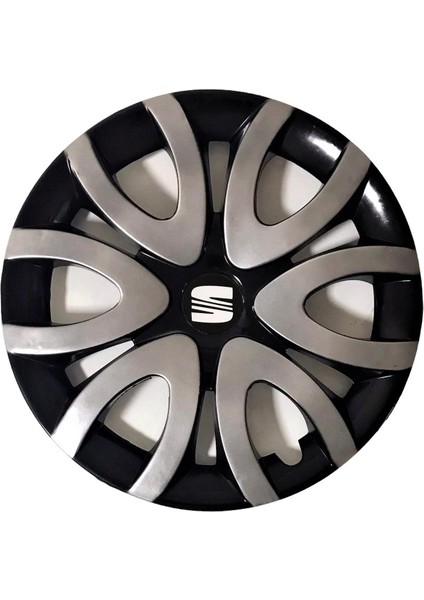 Seat Exeo 15'' Inç Gri - Siyah 4'lü Set Jant Kapağı Çelik Jant Görünümlü