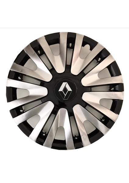 Renault Symbol 14'' Inç Gri - Siyah 4'lü Set Jant Kapağı