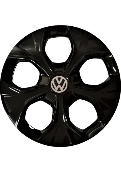 Volkswagen Caddy 15'' Inç Piano Black 4'lü Set Jant Kapağı Çelik Jant Görünümlü