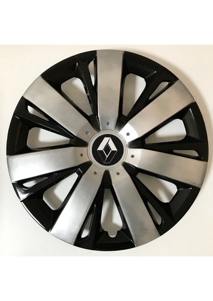 Renault Clio 4 16'' Inç Gri - Siyah 4'lü Set Jant Kapağı