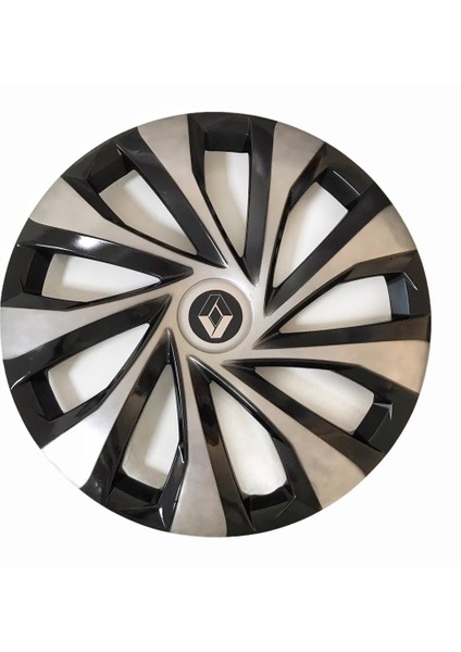 Renault R11 15'' Inç Gri - Siyah 4'lü Set Jant Kapağı