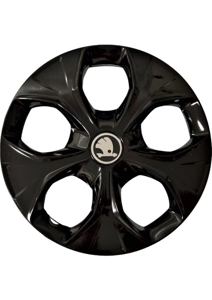 Skoda Scala 14'' Inç Piano Black 4'lü Set Jant Kapağı Çelik Jant Görünümlü