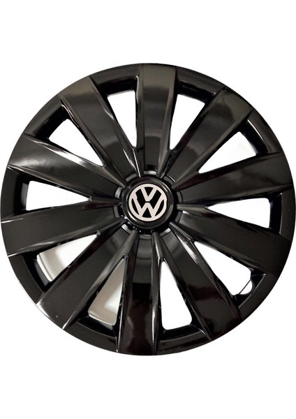 Volkswagen Polo 15'' Inç Piano Black 4'lü Set Jant Kapağı Çelik Jant Görünümlü