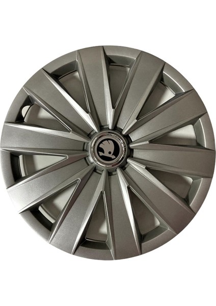Skoda Favorit 16'' Inç Gri 4'lü Set Jant Kapağı Çelik Jant Görünümlü
