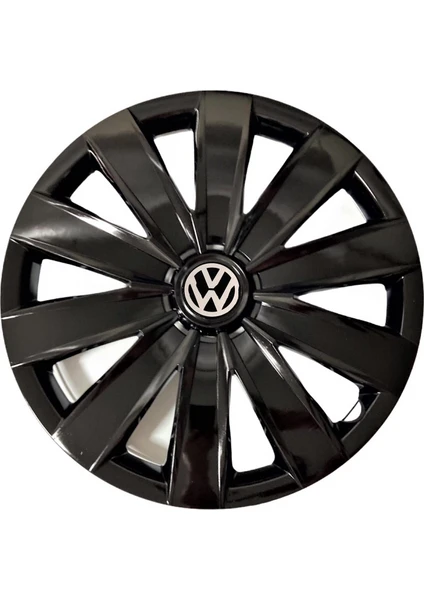 Volkswagen Polo 14'' Inç Piano Black 4'lü Set Jant Kapağı Çelik Jant Görünümlü