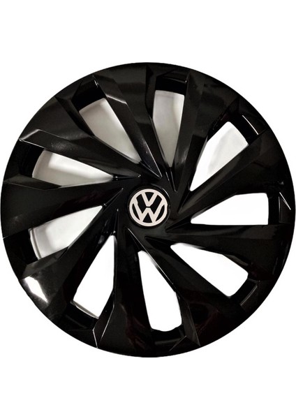 Volkswagen Santana 14'' Inç Piano Black 4'lü Set Jant Kapağı Çelik Jant Görünümlü