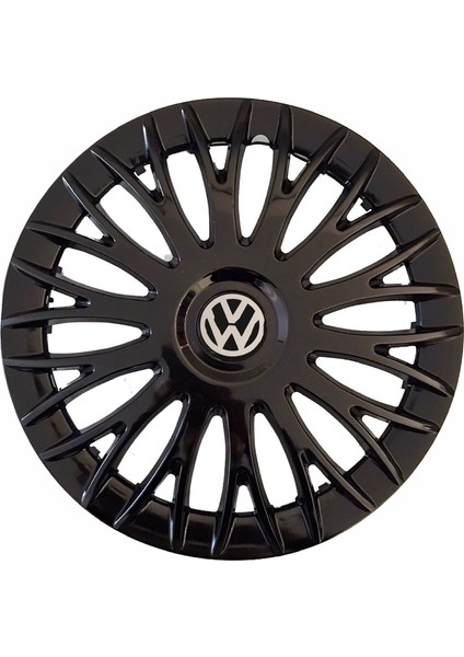 Volkswagen Caddy 14'' Inç Piano Black 4'lü Set Jant Kapağı Çelik Jant Görünümlü