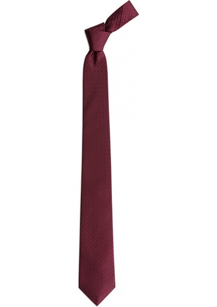 Bordo Desenli 7,5 cm Genişliğinde Ipek Kravat
